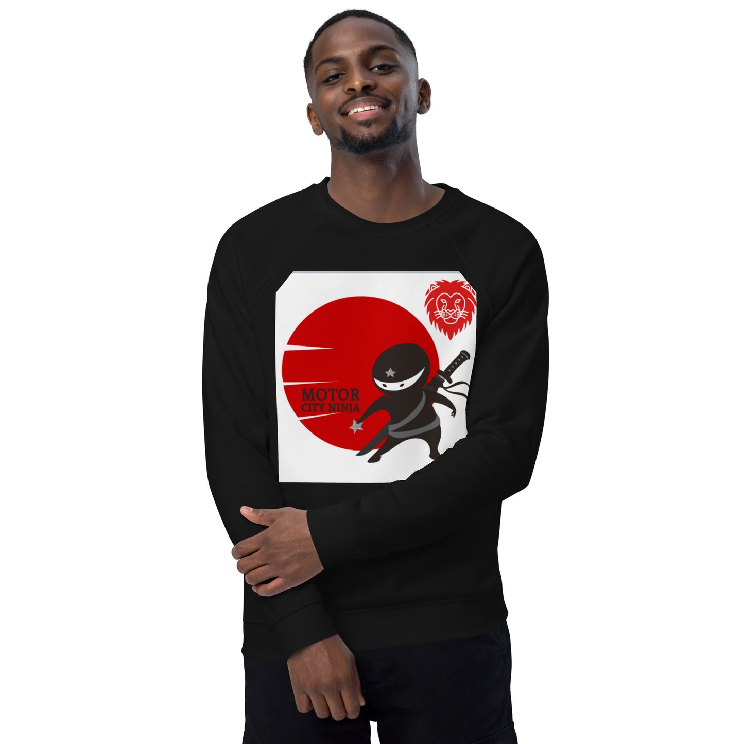 Unisex organic raglan sweatshirt