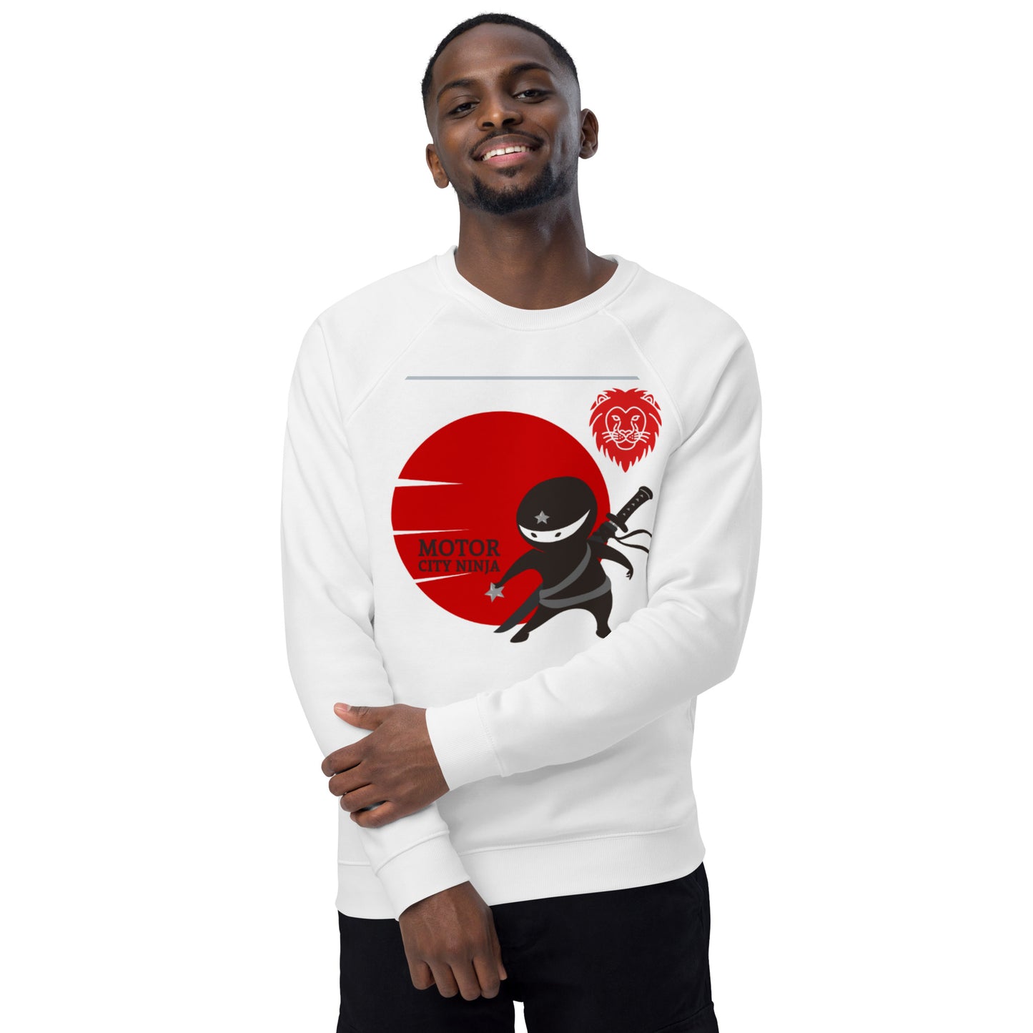 Unisex organic raglan sweatshirt