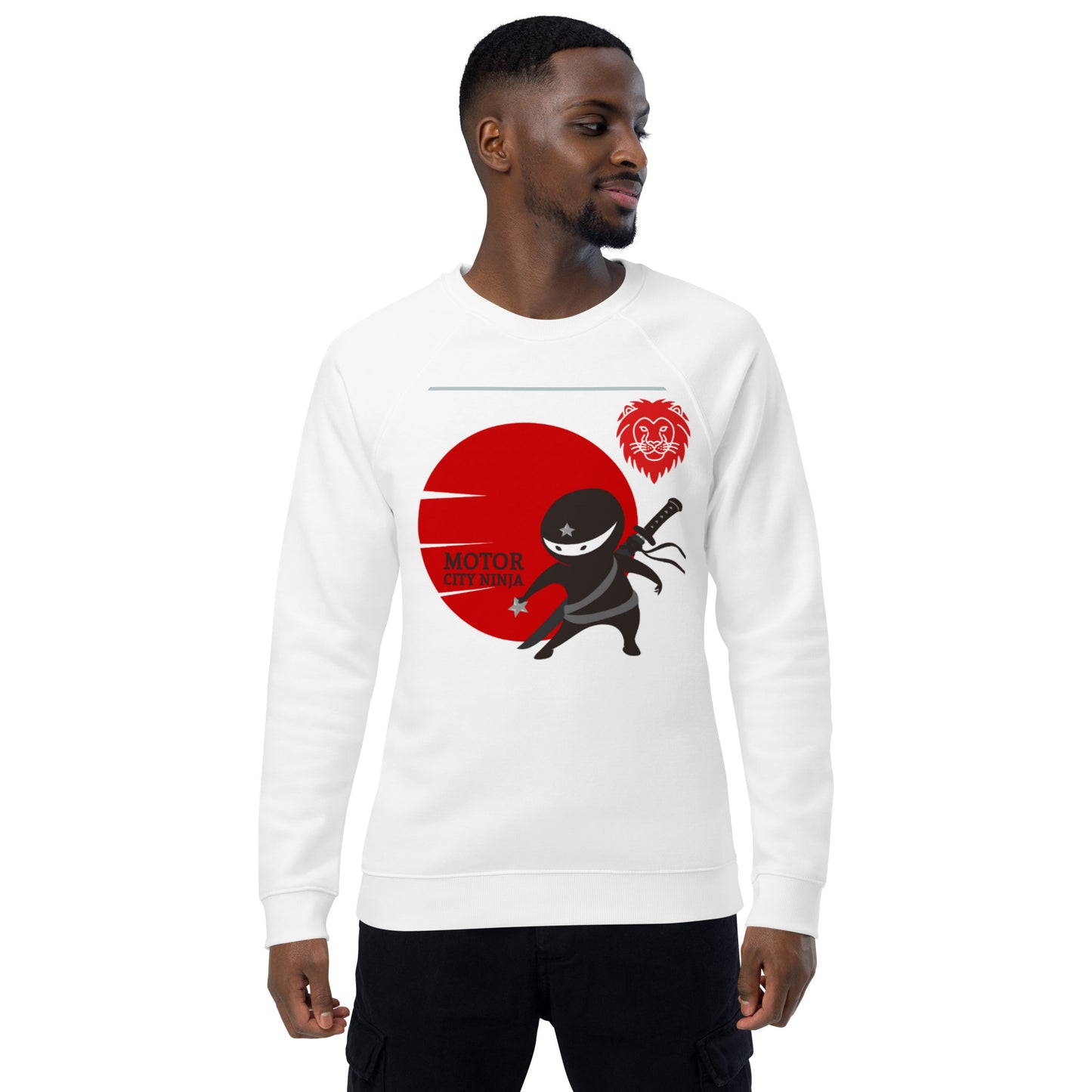 Unisex organic raglan sweatshirt